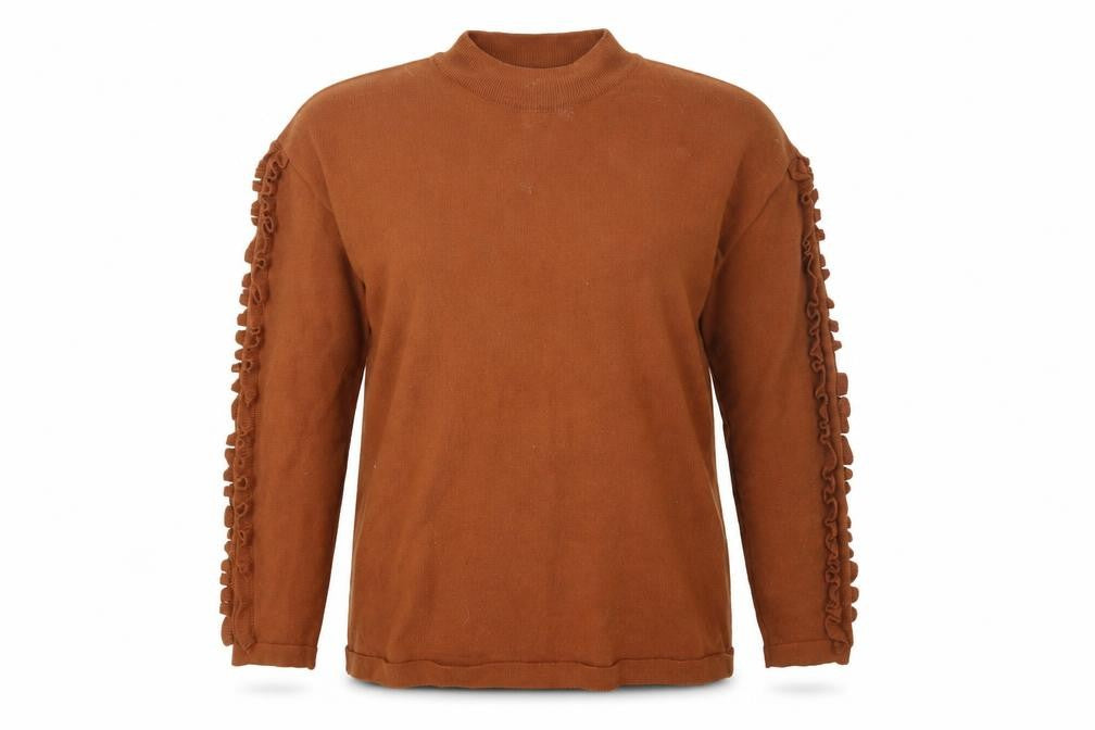 Front view of Papaya women’s brown jumper, size L