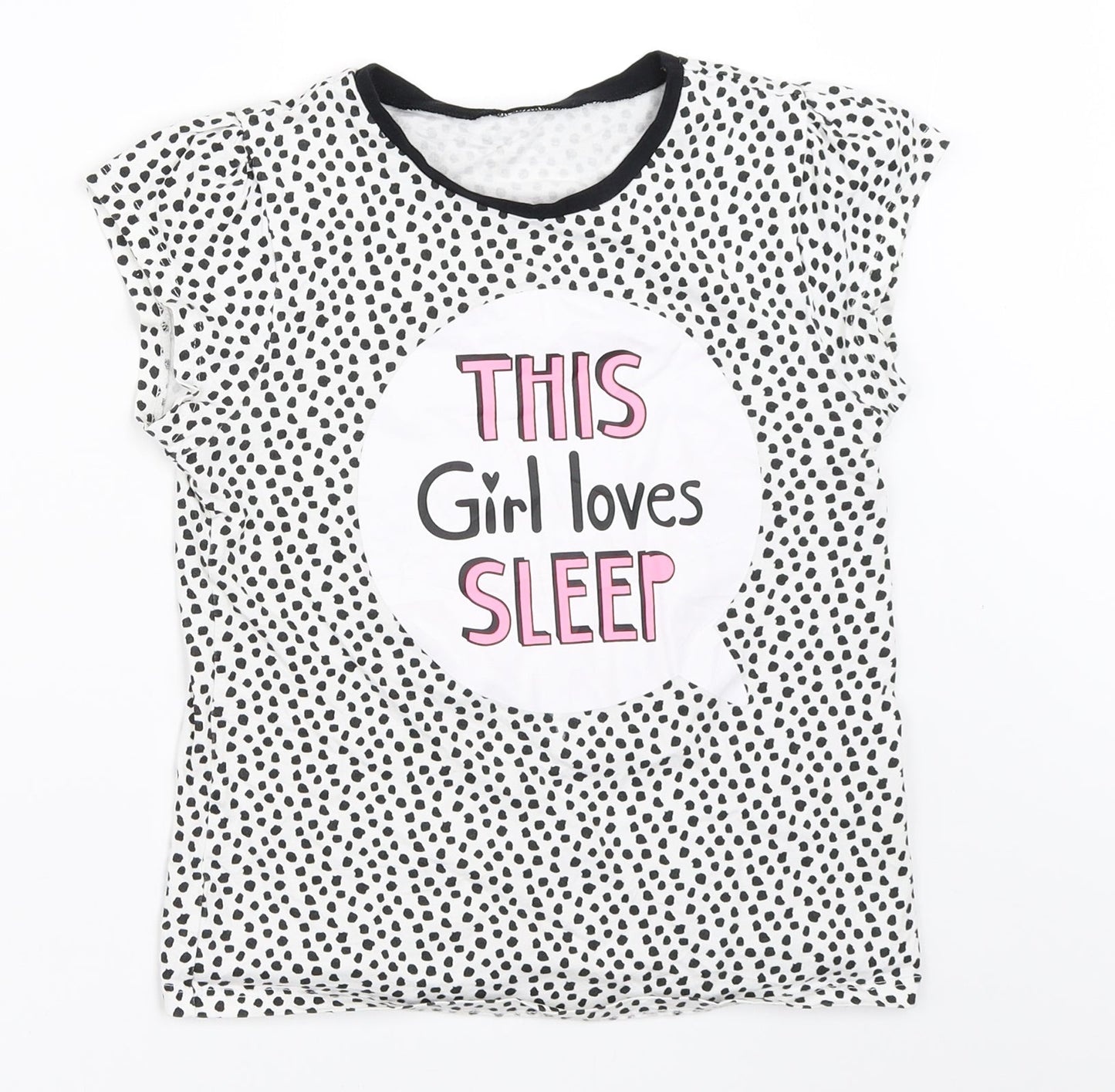 George Girls White Solid  Top Pyjama Top Size 9-10 Years