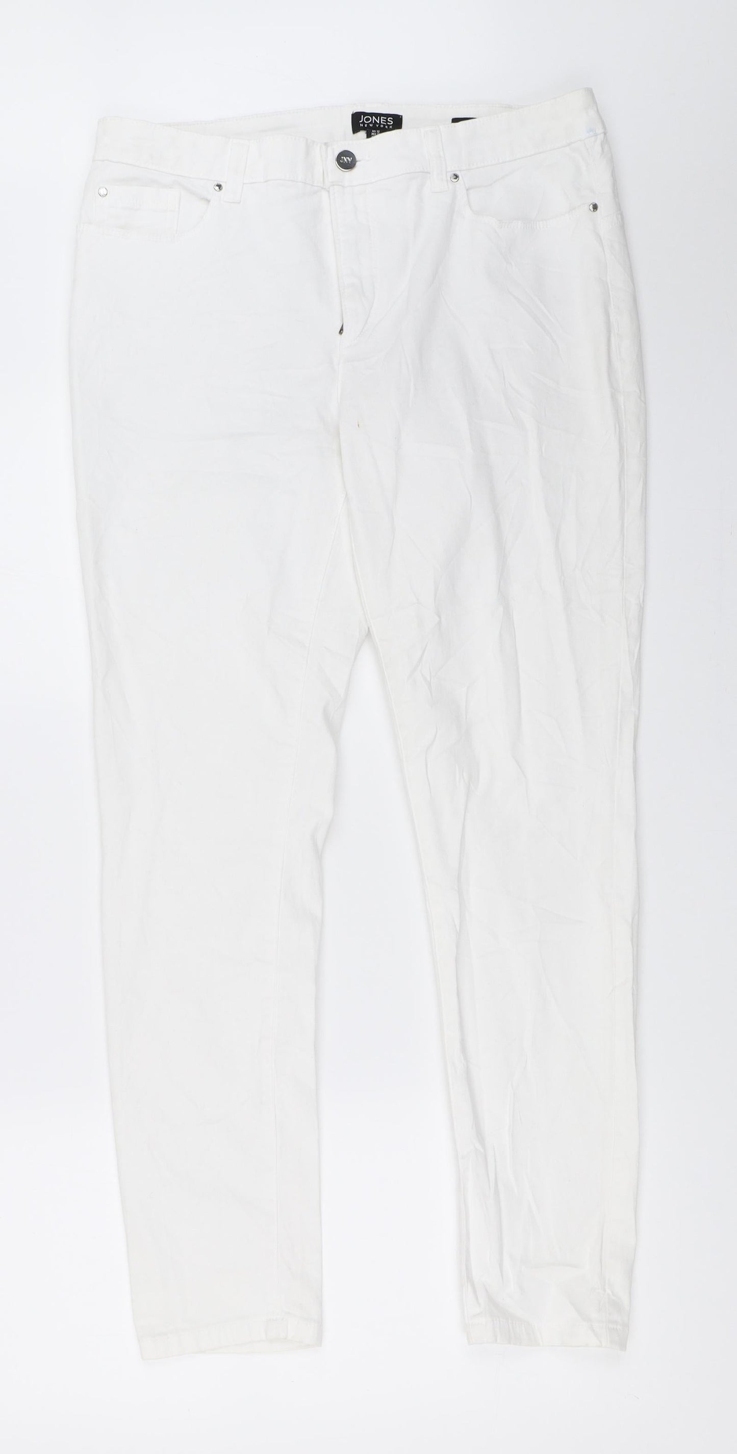 Jones New York Womens White   Skinny Jeans Size 42 L28.5 in