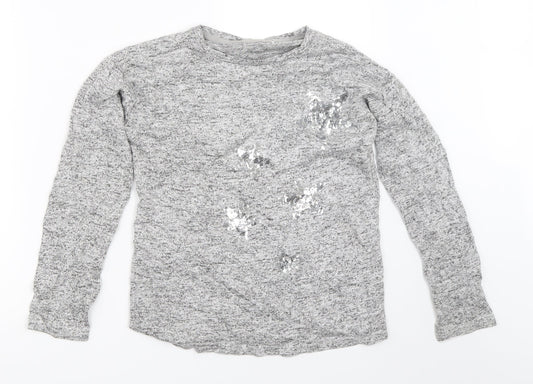 Primark Girls Grey   Pullover Jumper Size 10-11 Years