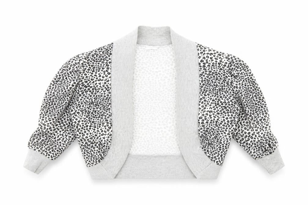 Front view of Ethel Austin girls’ grey animal print jacket, size 12, years