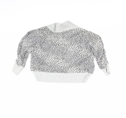 Ethel Austin Girls Grey Animal Print  Jacket  Size 12 Years
