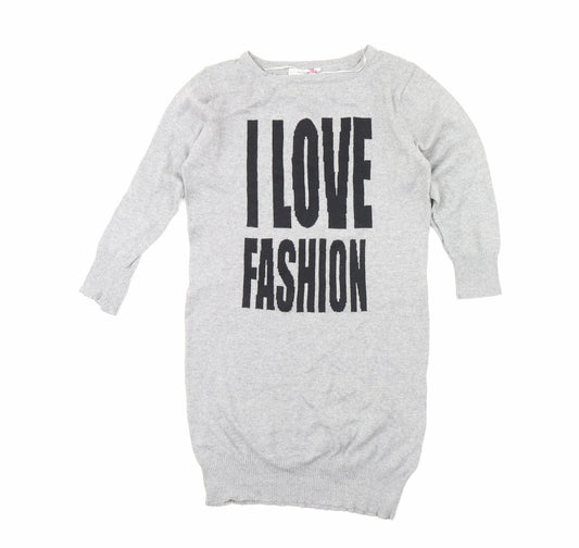 Internacionale Womens Grey   Pullover Jumper Size 12  - I Love Fashion