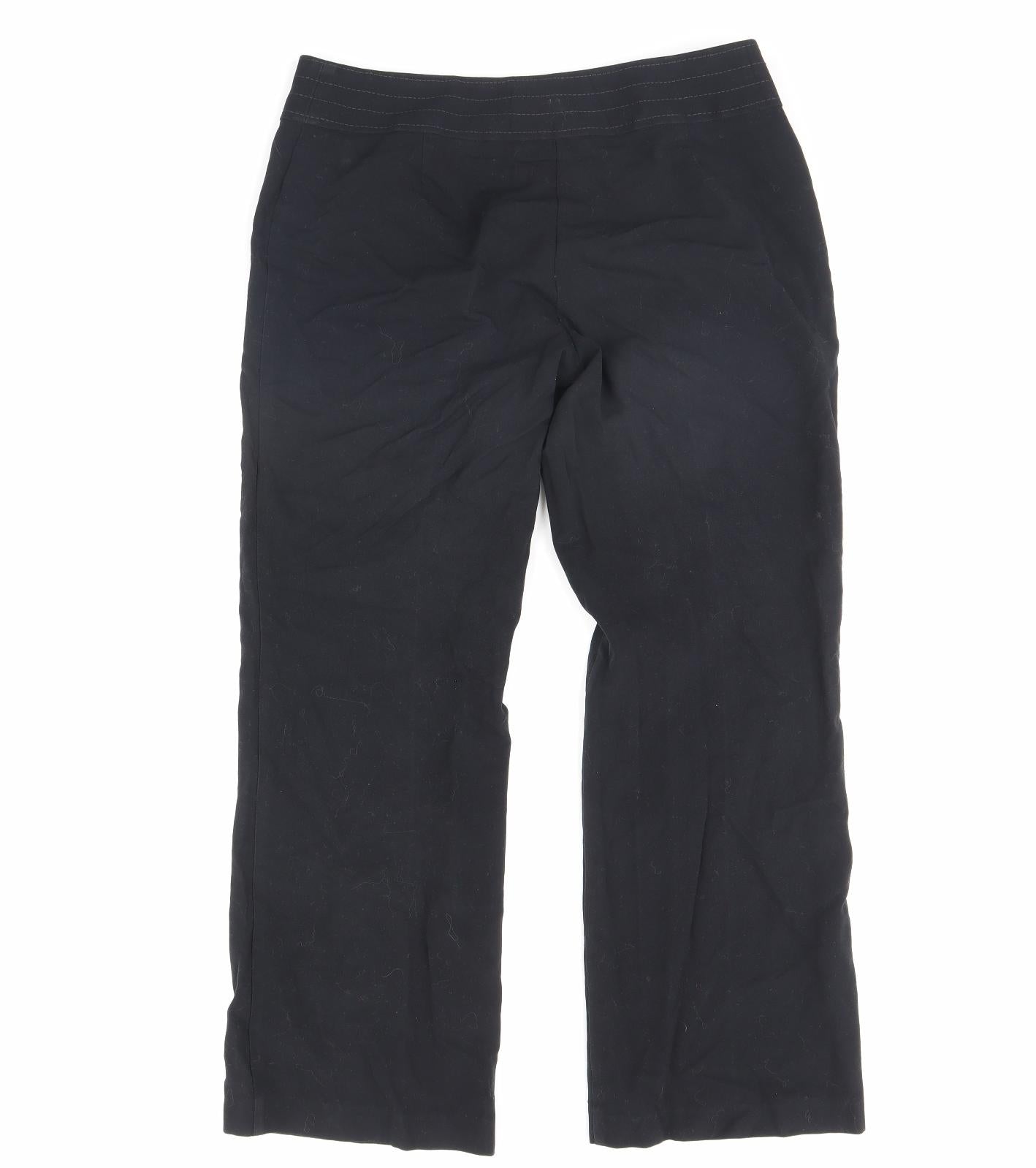 M&S Womens Black   Dress Pants Trousers Size 12 L30 in