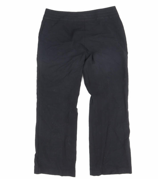 M&S Womens Black   Dress Pants Trousers Size 12 L30 in