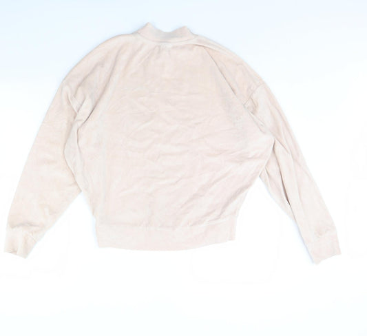Topshop Womens Pink  Velour Pullover Jumper Size 8