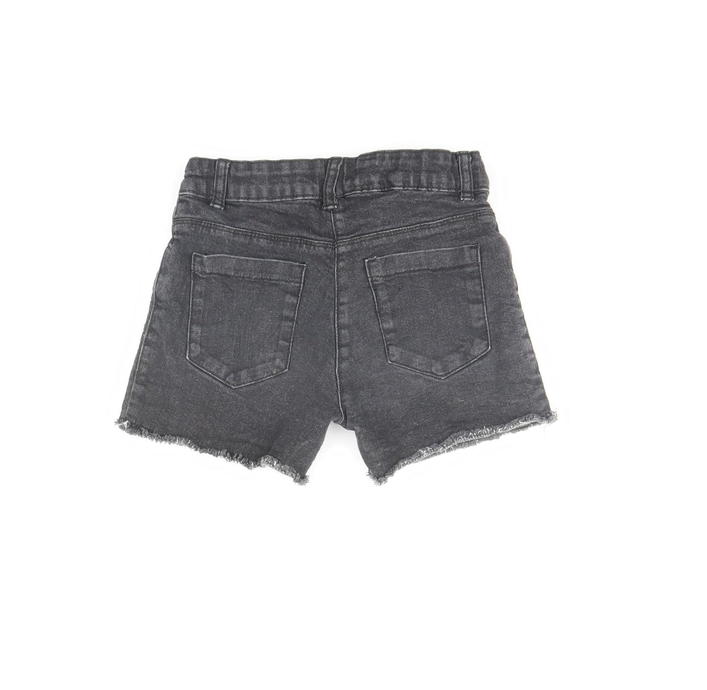 TU Girls Black  Denim Cut-Off Shorts Size 9 Years
