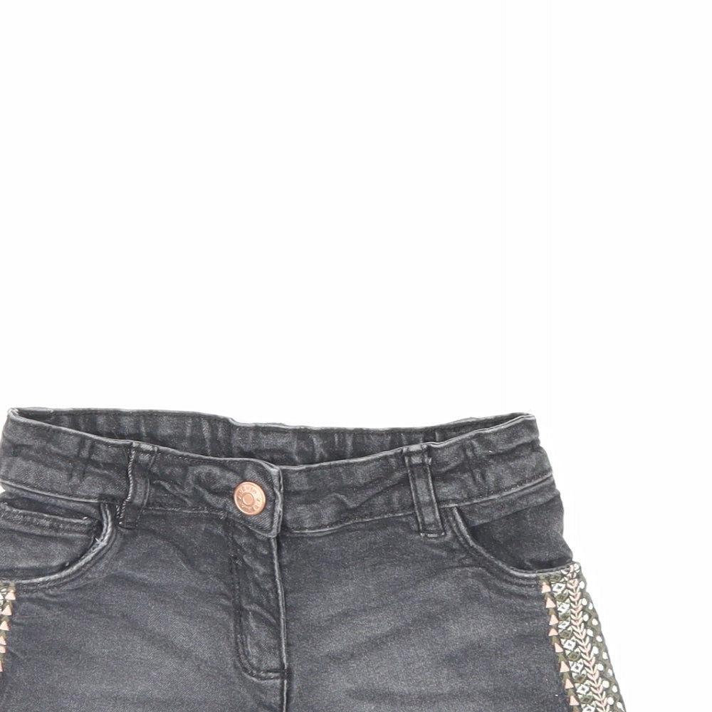TU Girls Black  Denim Cut-Off Shorts Size 9 Years