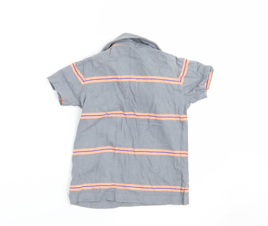Gap Boys Grey Striped  Basic Polo Size 12-18 Months