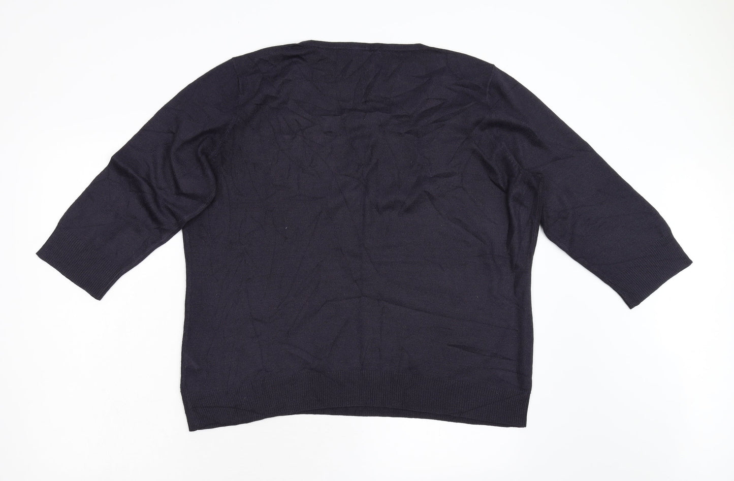 Per Una Womens Blue  Knit Pullover Jumper Size 18