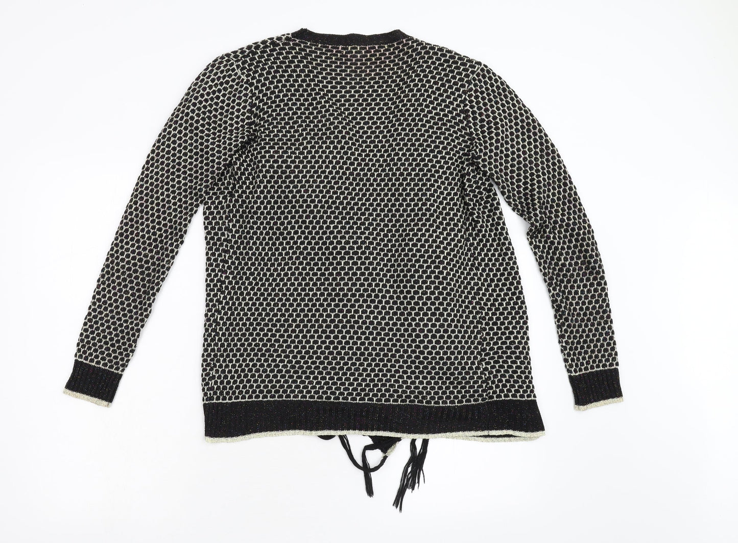 Lusa Womens Black  Knit Pullover Jumper Size M