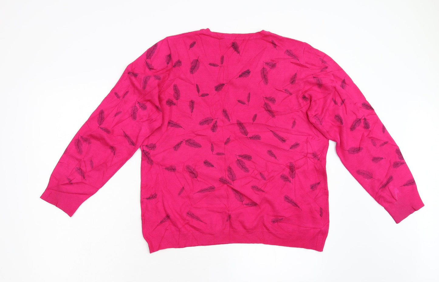 Signature Womens Pink  Knit Pullover Jumper Size XL
