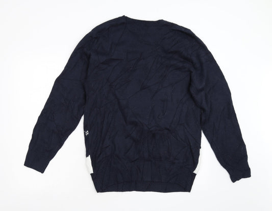 George Mens Blue  Knit Pullover Jumper   - Christmas