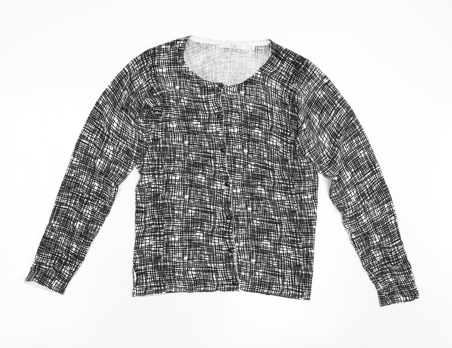 Isle Womens Black  Knit Cardigan Jumper Size S