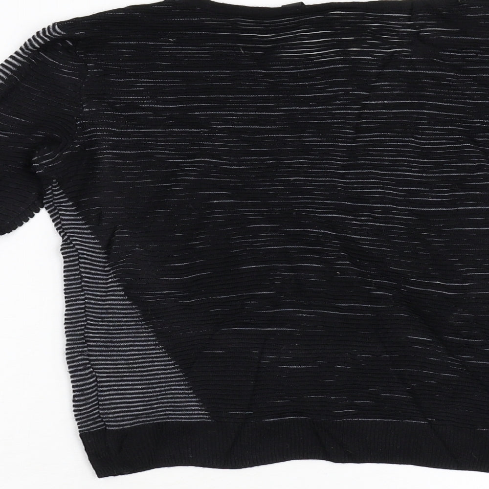 Topshop Womens Black  Knit Pullover Jumper Size 8