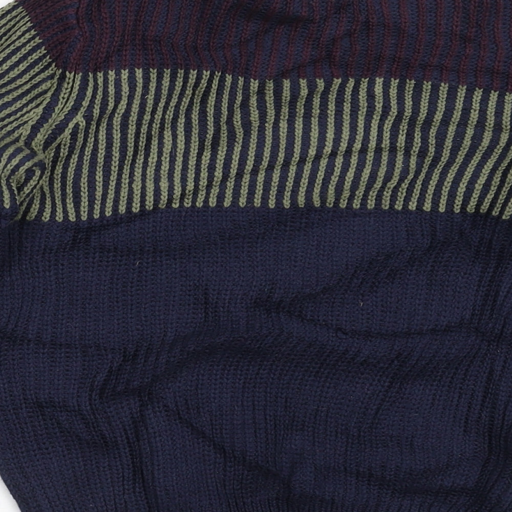 NEXT Girls Beige Striped  Pullover Jumper Size 7 Years