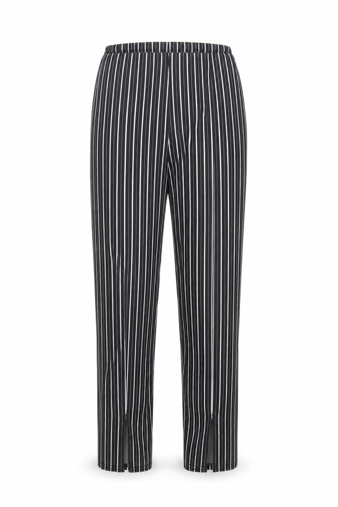 PRETTYLITTLETHING Womens Black Striped  Trousers  Size 6 L23 in
