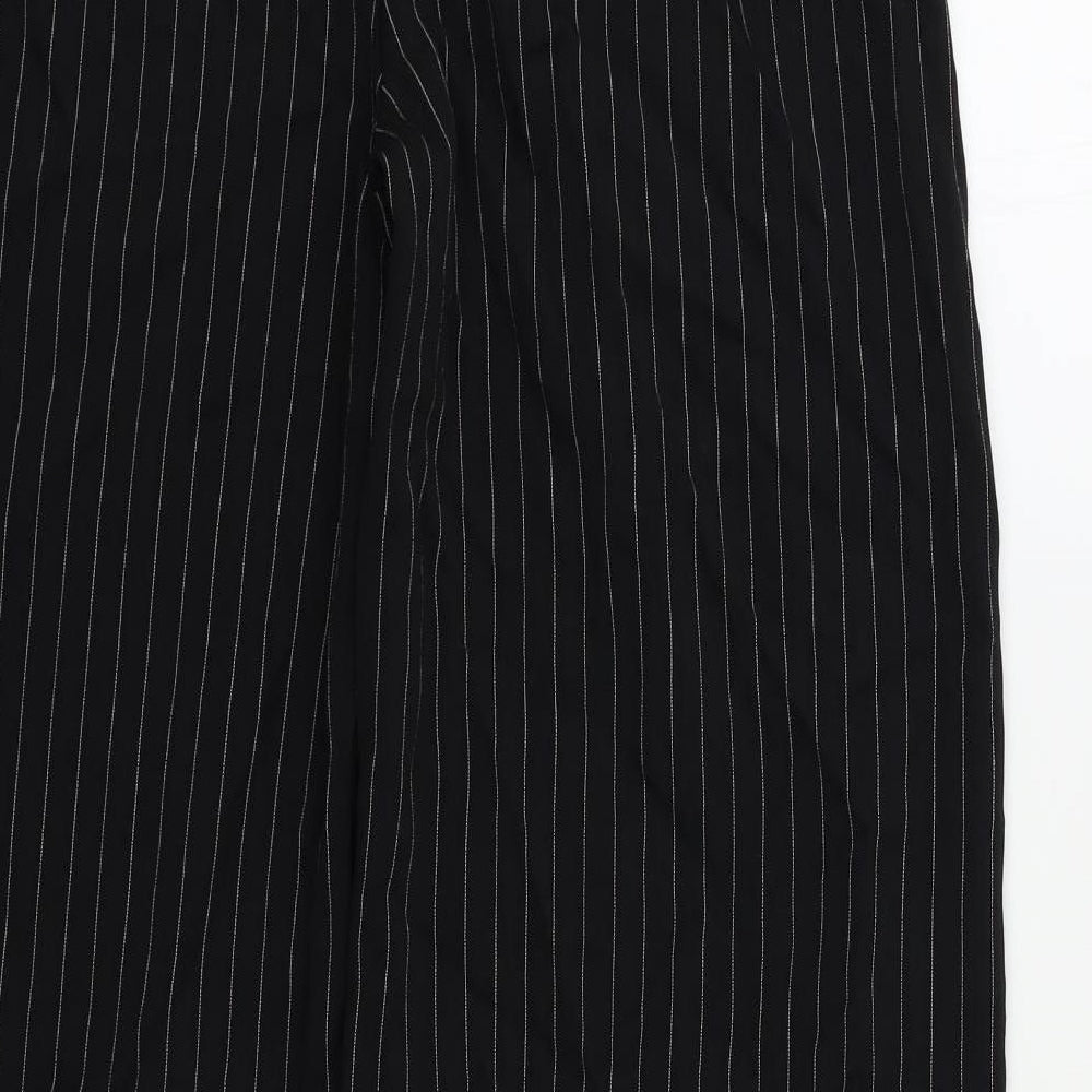 Love Womens Black Striped  Trousers  Size M L31 in