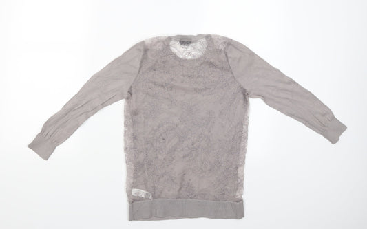 Topshop Womens Grey   Basic Blouse Size 10