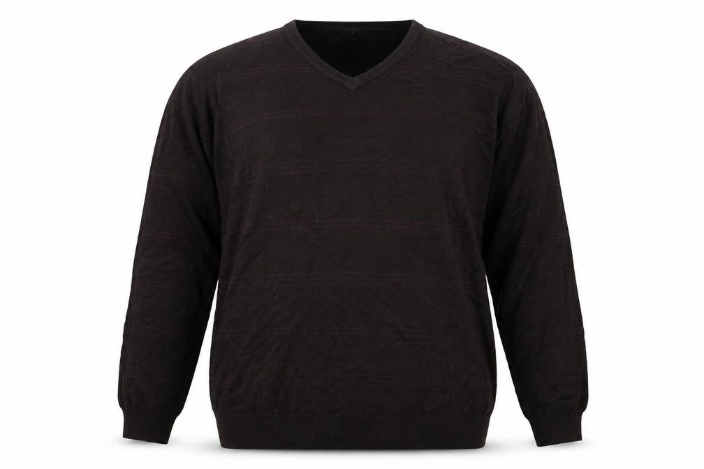 Marks and Spencer Mens Brown Striped  Pullover Jumper Size 2XL