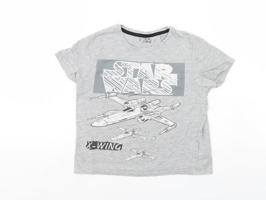Star Wars Boys Grey   Basic T-Shirt   - Star wars