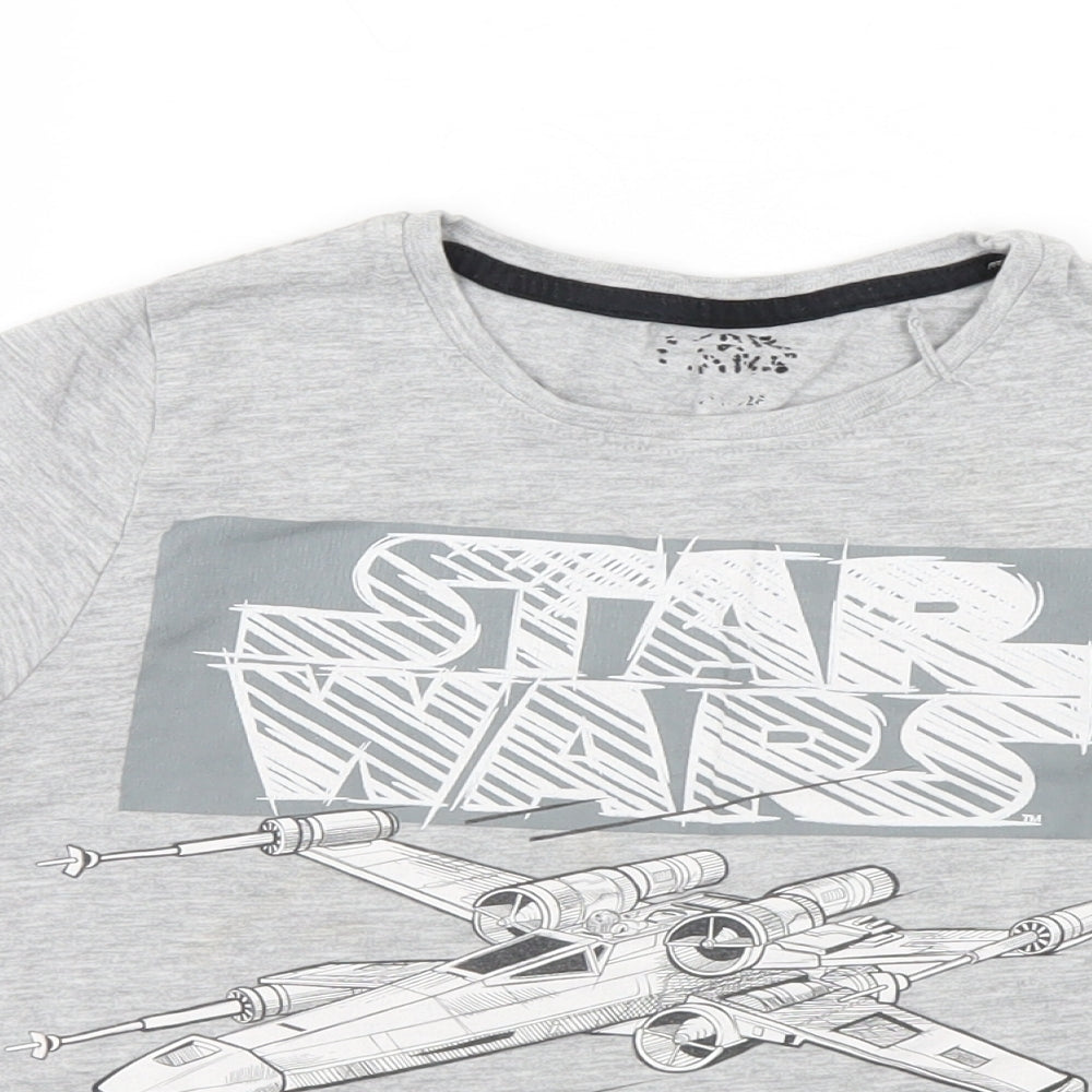 Star Wars Boys Grey   Basic T-Shirt   - Star wars