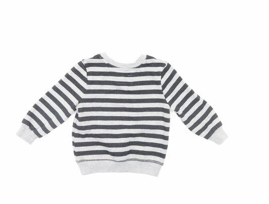 Mini Rebel Boys Multicoloured Striped  Pullover Jumper Size 18-24 Months  - Christmas jumper