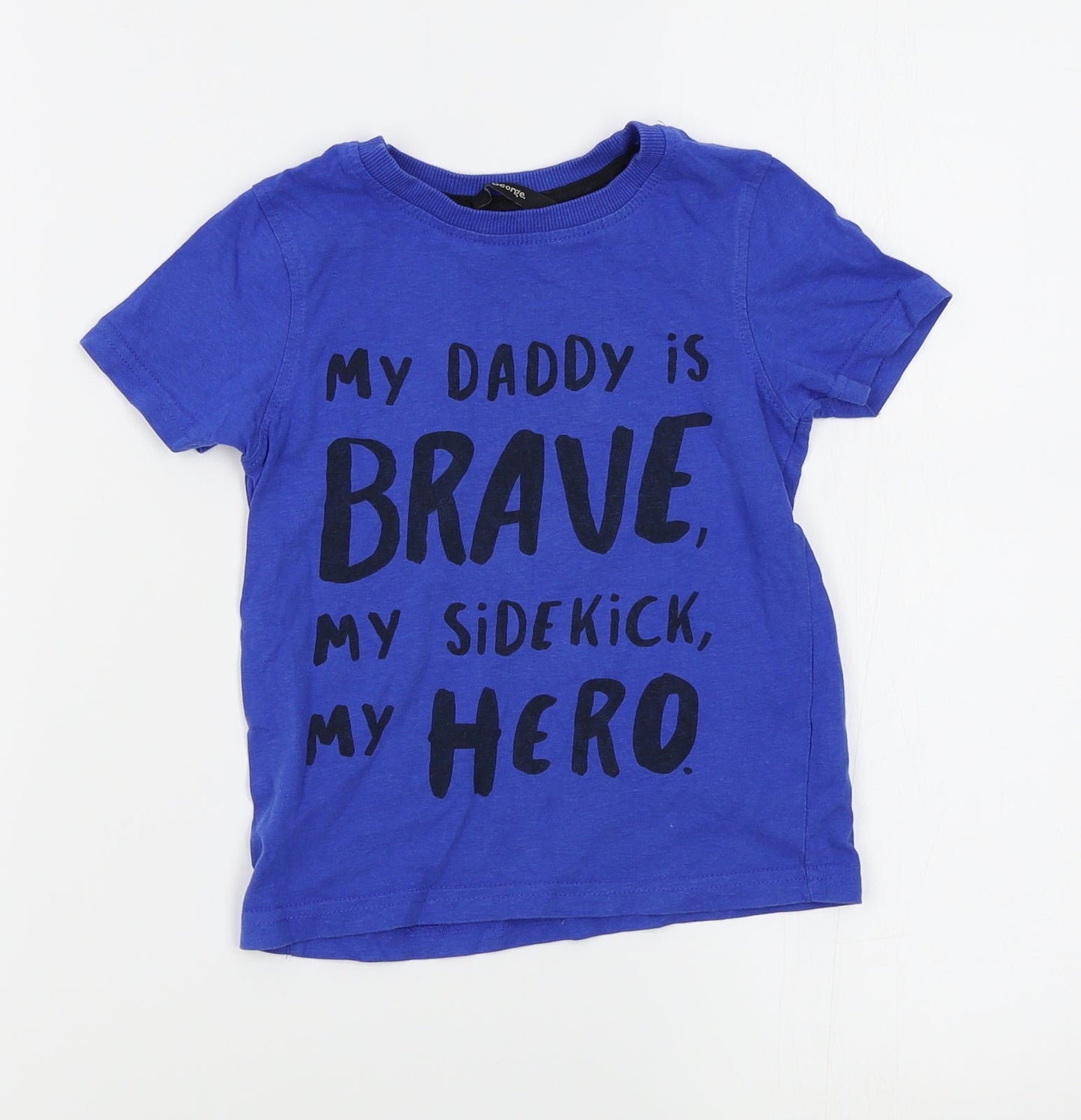 George Boys Blue   Basic T-Shirt Size 2-3 Years