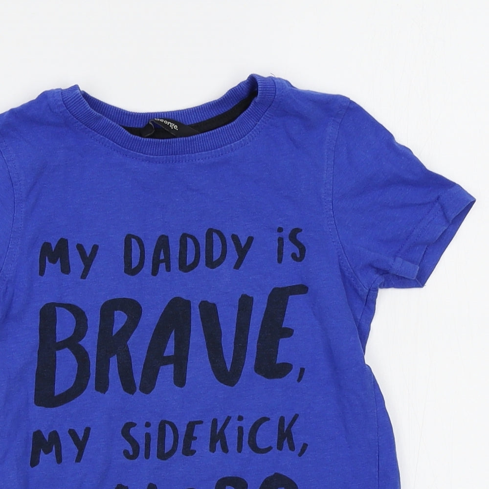 George Boys Blue   Basic T-Shirt Size 2-3 Years