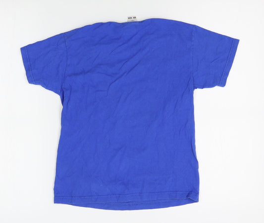 Fruit of the Loom Boys Blue   Basic T-Shirt Size 7-8 Years  - skeleton