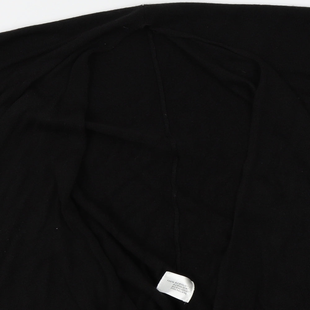text Womens Black   Cape Jumper One Size