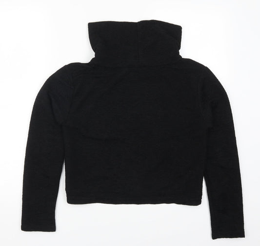 H&M Womens Black   Pullover Sweatshirt Size 6