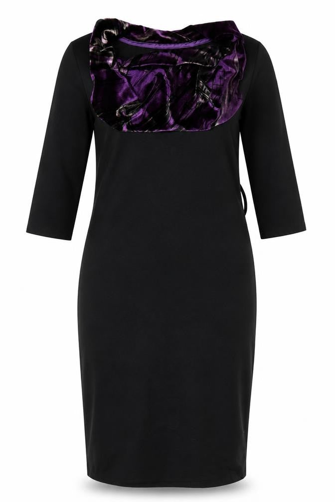 Betty Jackson Womens Black   Pencil Dress  Size 8  - Purple