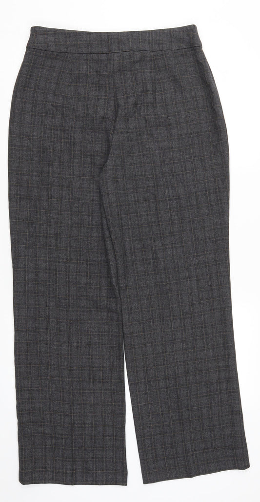 Isle Womens Grey Check  Trousers  Size 12 L29 in