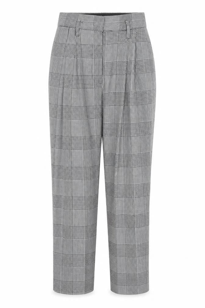 H&M Womens Grey Houndstooth  Trousers  Size 6 L26 in