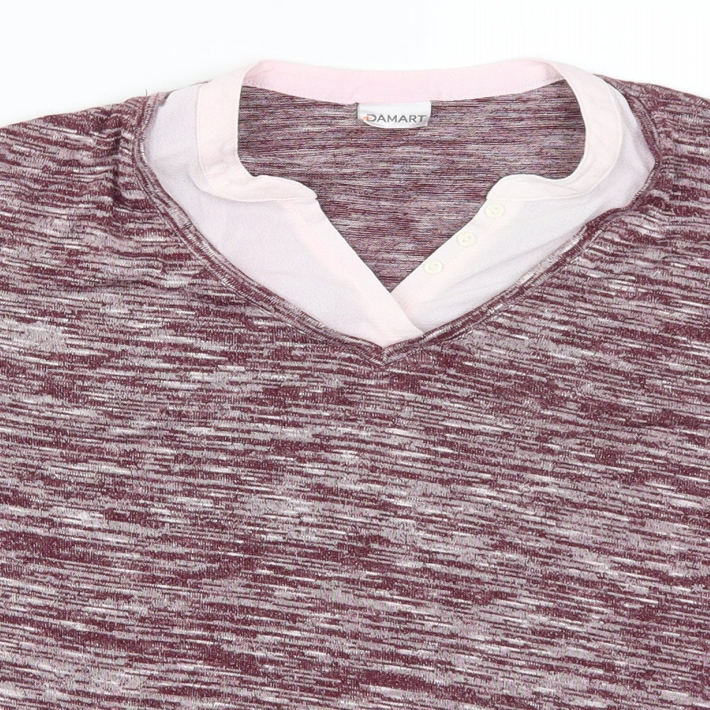 Damart Womens Pink   Basic T-Shirt Size 14