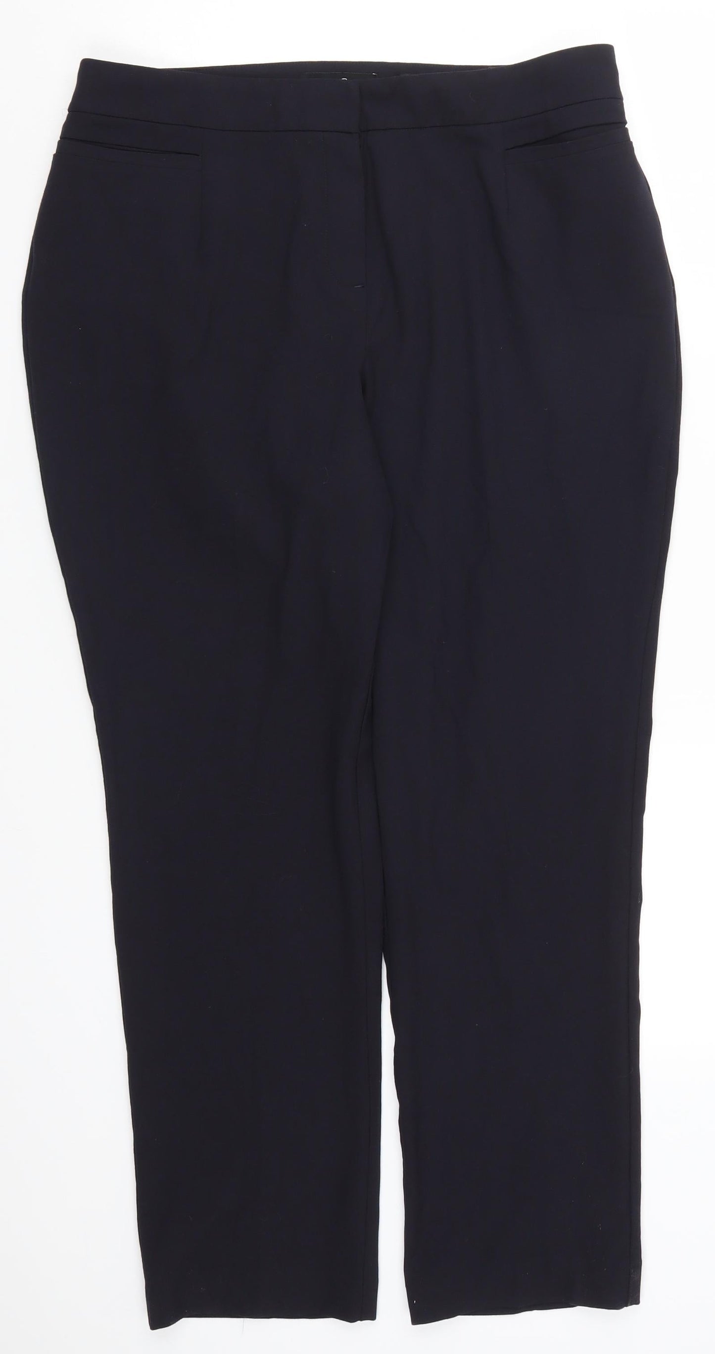 Label Be Womens Blue   Trousers  Size 16 L27.5 in
