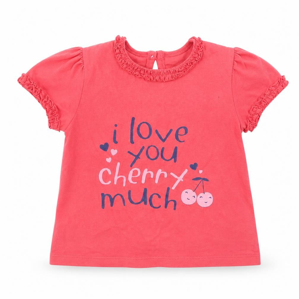 George Girls Red   Basic T-Shirt Size 0-3 Months