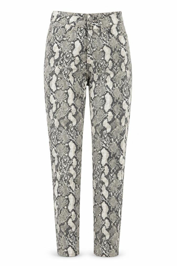 H&M Womens Grey Animal Print  Trousers  Size 10 L29 in