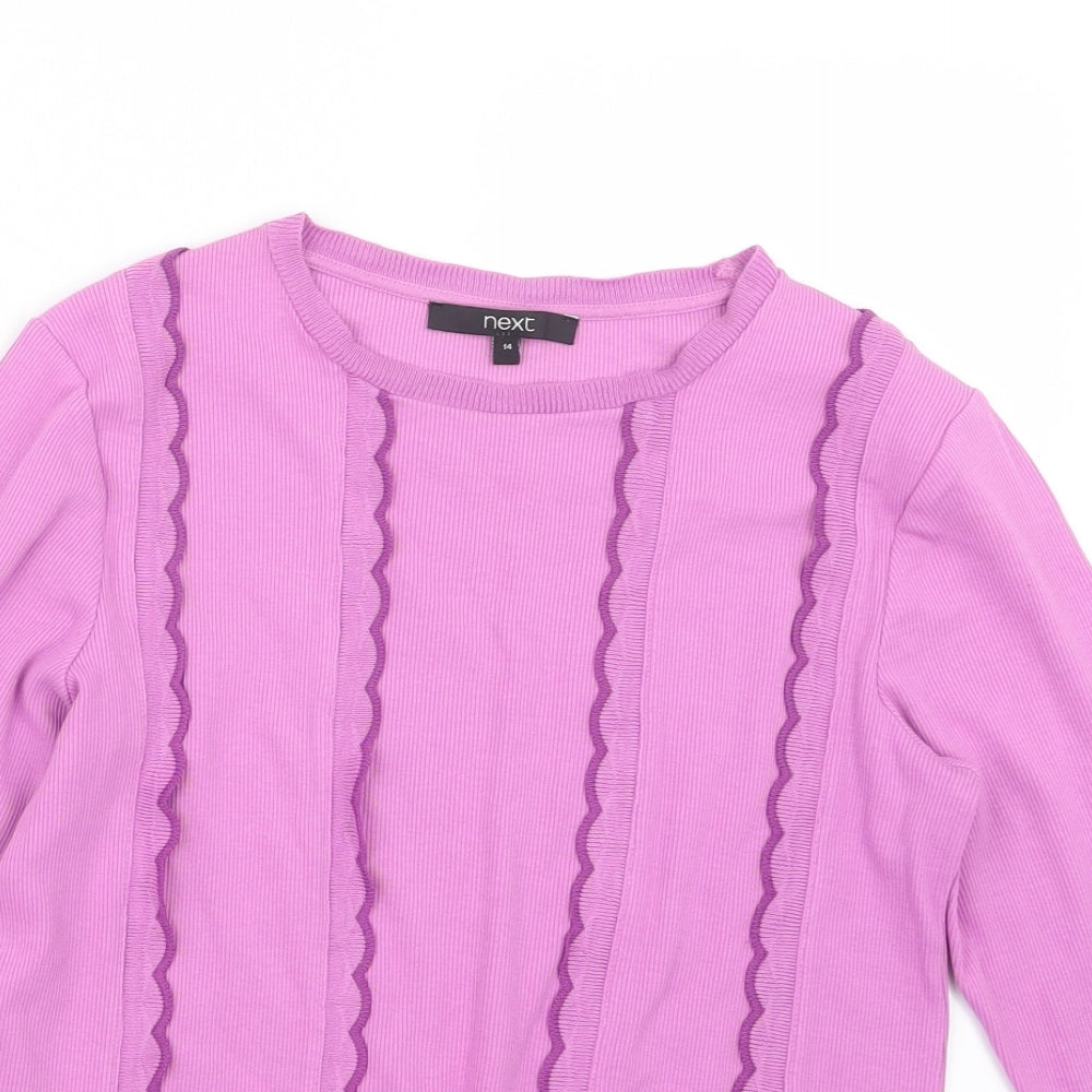 NEXT Womens Purple  Knit Pullover Jumper Size 14