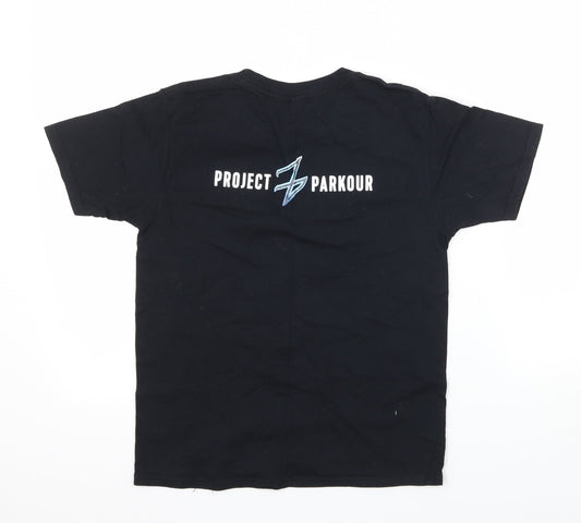Anvil Boys Black  Jersey Basic T-Shirt Size L  - project parkour