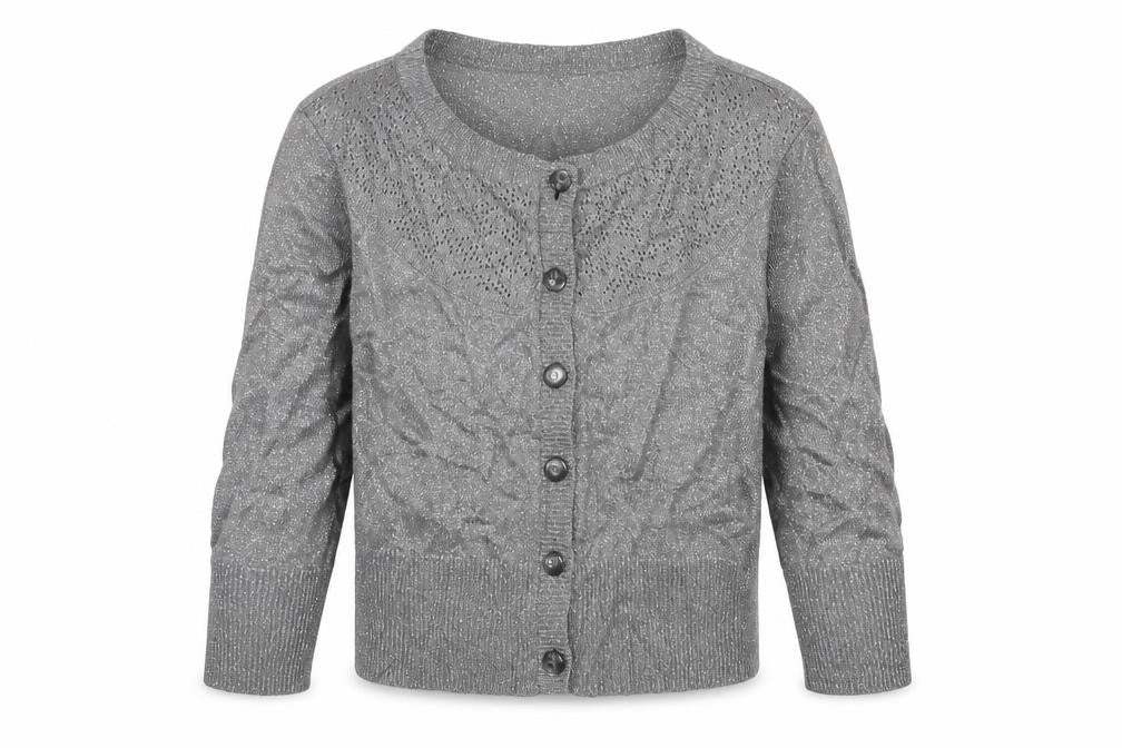 Marks and Spencer Girls Grey  Knit Cardigan Jumper Size 11-12 Years