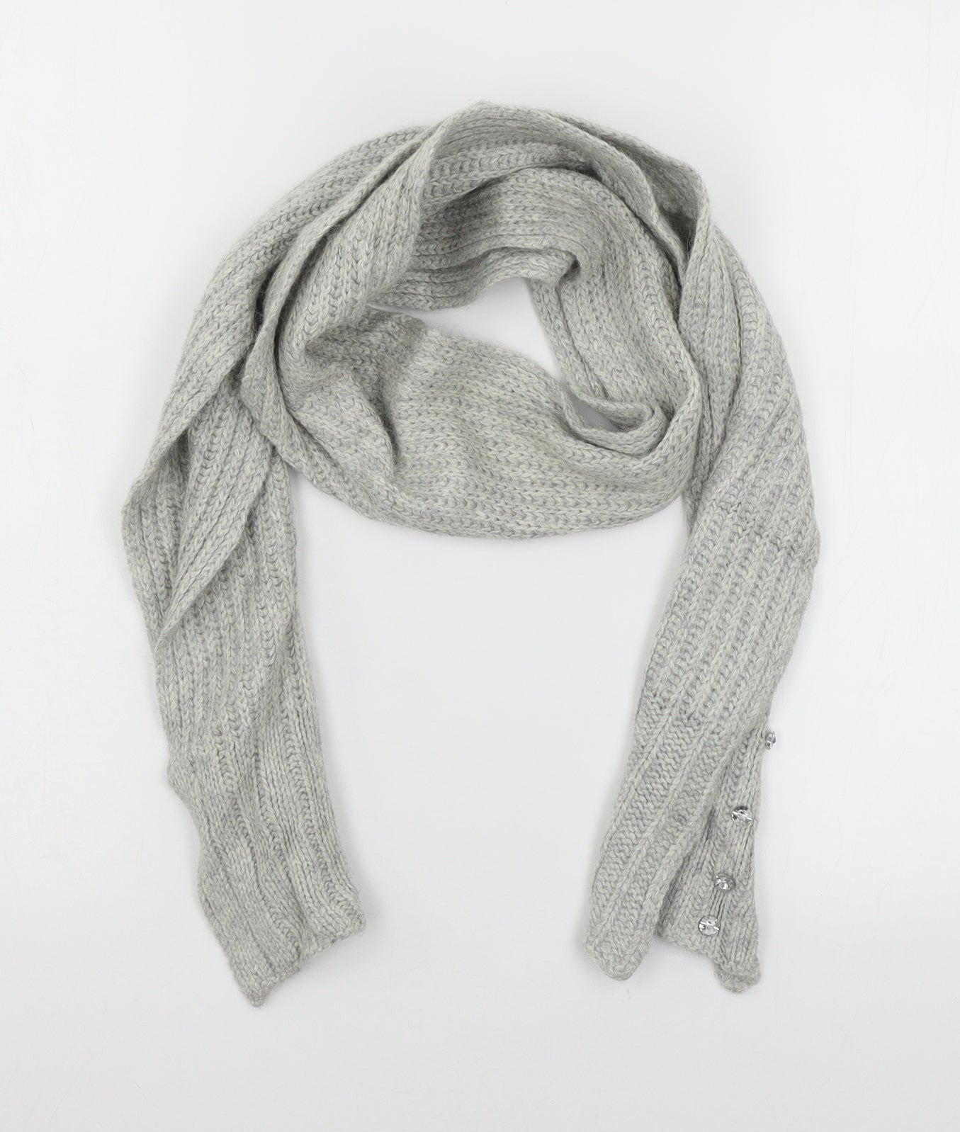 Preworn Womens Grey  Knit  Scarf