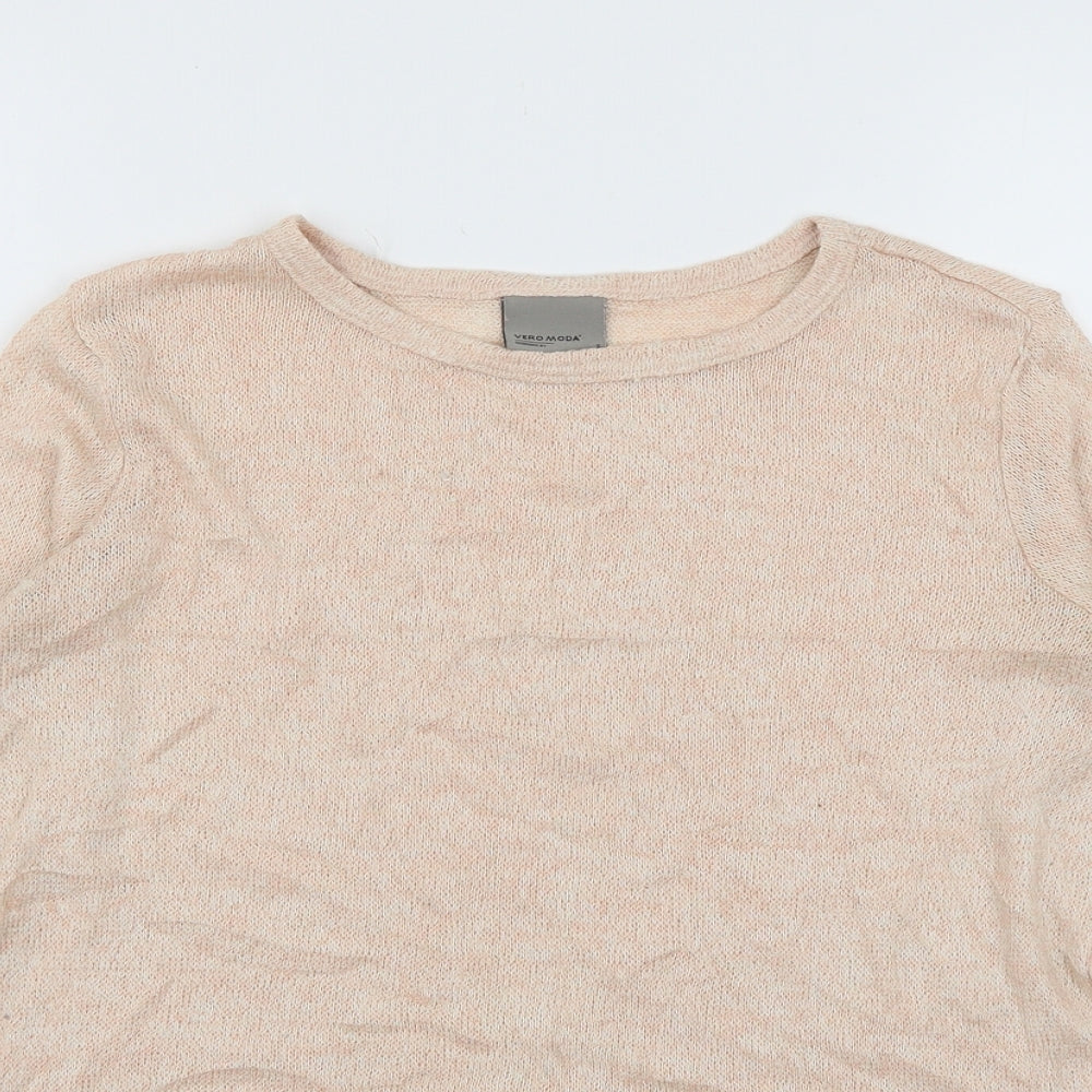 VERO MODA Womens Pink  Knit Pullover Jumper Size S