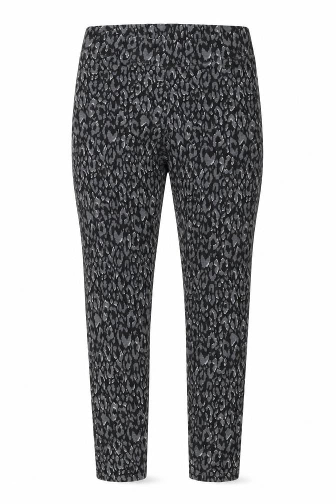 Marks and Spencer Womens Grey Animal Print Jersey Capri Trousers Size 10 L26 in