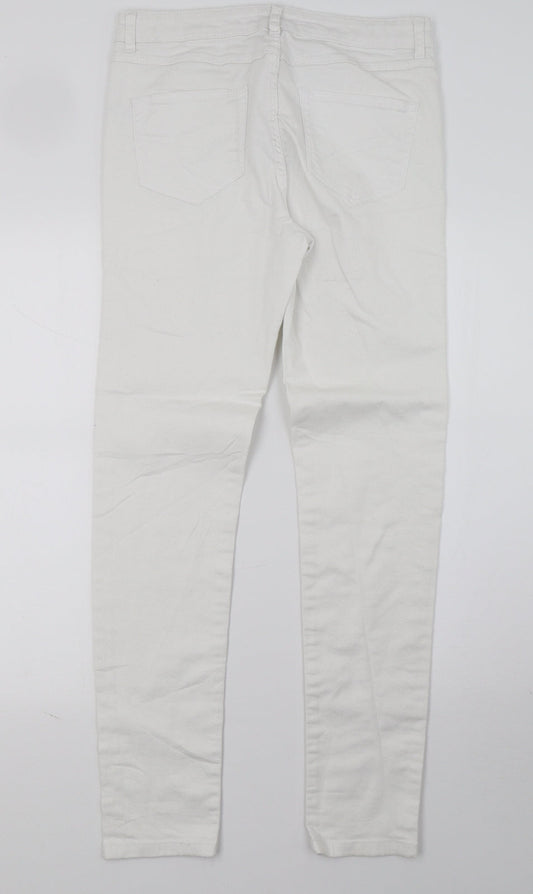 Preworn Womens White   Skinny Jeans Size 10 L28 in