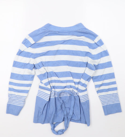 FABRIZIO  Womens Blue Striped  Cardigan Jumper Size S
