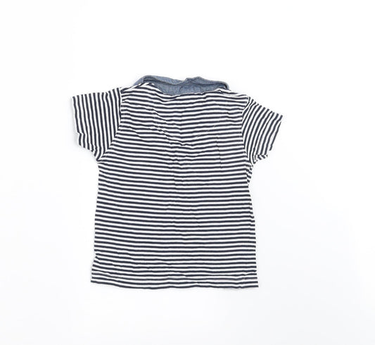 NEXT Boys Blue Striped  Basic Polo Size 12 Months