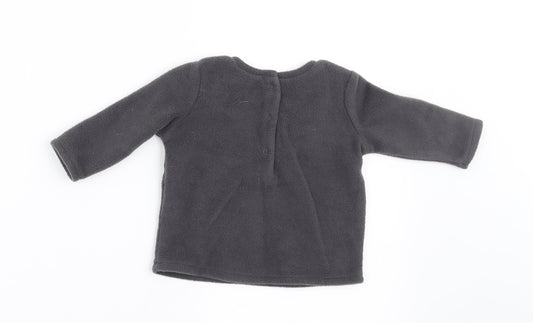NEXT Baby Grey  Fleece Pullover Jumper Size 0-3 Months