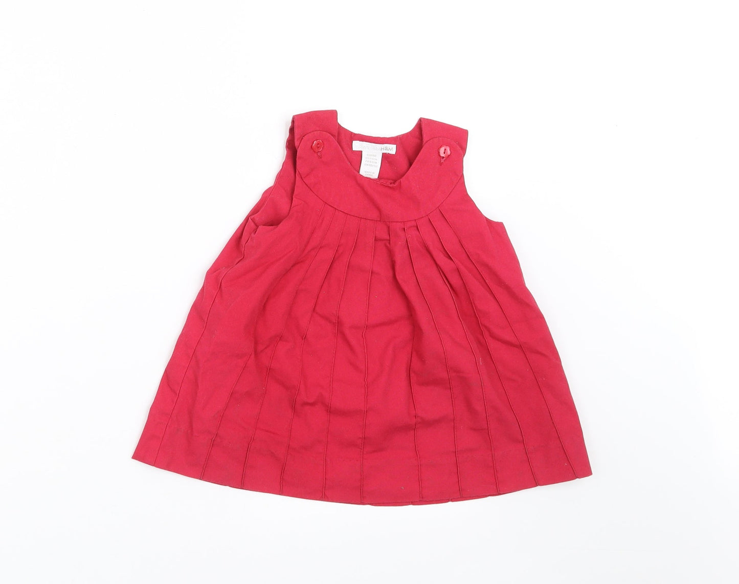 H&M Girls Red   A-Line  Size 9-12 Months